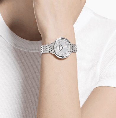 Reloj Mujer Swarovski Fondo cristalino plateado
