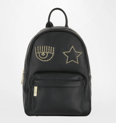 Mochila Chiara Ferragni tachas doradas Negra1