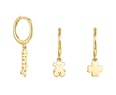 Aros Tous Set de tres Dorados1