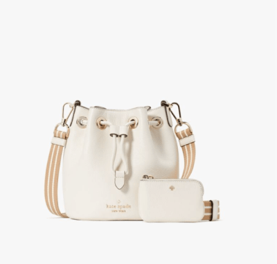Cartera Kate Spade Bombonera blanca pequeña cuero1