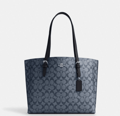 Cartera Coach Tote Monograma Azul1
