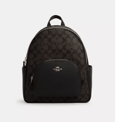 Mochila Coach Mediana Monograma Cafe1