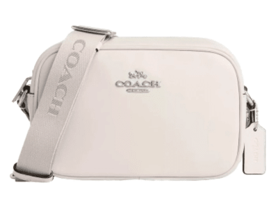 Cartera Coach Pequeña Rectangular strap grueso Cuero blanco1