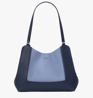 Cartera Kate Spade Lena tres compartimientos grande XL Cuero tonos Azul1