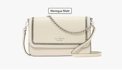 Cartera Kate Spade Madison Con Tapa  Circones Cuero blanco1