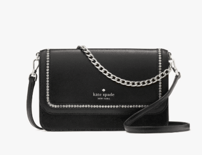 Cartera Kate Spade Madison Con Tapa  Circones Cuero Negro1