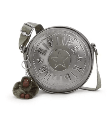 Crossbody Kipling Fernanda gris metalizado1