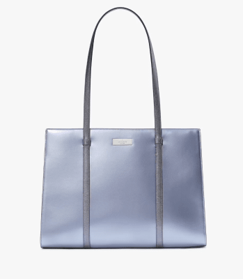 Cartera Kate Spade Tote Kenzie Celeste Metalizado1
