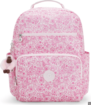 Mochila Kipling So baby rosada estrellas1