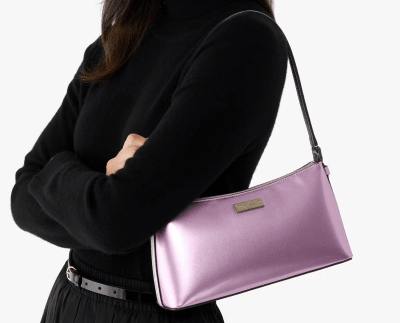 Cartera Kate Spade Kenzie Charol rosado palido