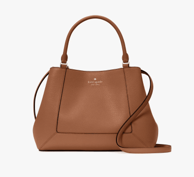 Cartera Kate Spade Lena tres compartimientos mediana Cuero Cafe1