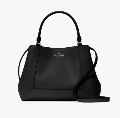 Cartera Kate Spade Lena tres compartimientos mediana Cuero Negro3