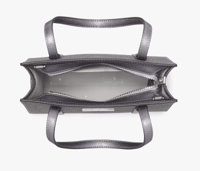 Cartera Kate Spade Kenzie Small Glitter Plateado