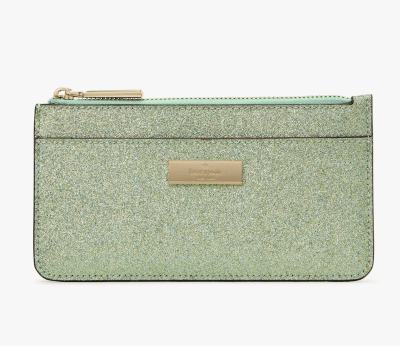Tarjetero Kate Spade Kenzie Grande con Monedero Verde Glitter1