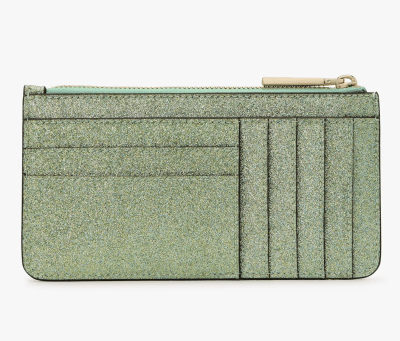 Tarjetero Kate Spade Kenzie Grande con Monedero Verde Glitter