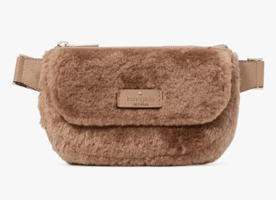 Riñonera Kate Spade Rosie Cuero Peludo Camel