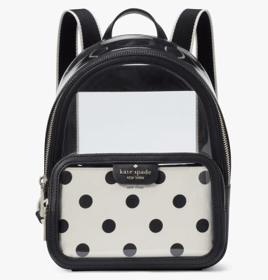 Mochila Kate Spade Transparente puntos negros