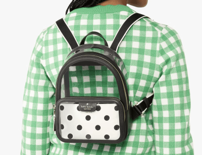 Mochila Kate Spade Transparente puntos negros