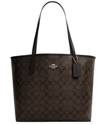 Cartera Coach Tote Signature Cuero Café1
