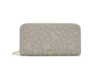 Billetera Tous grande acolchada Puffy Bear ositos beige