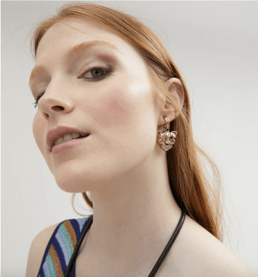 Aros Lola Casademunt leopardo dorado1