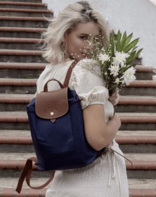 Mochila Longchamp Le Pliage Azul1