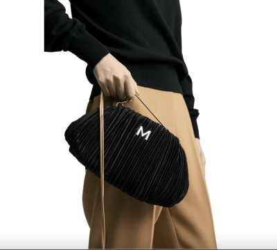 Cartera Lola Casademunt plisado Negro