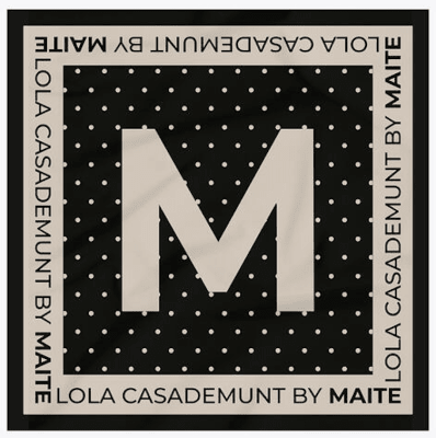 Pañuelo Lola Casademunt estampado Gran M Negro - Crudo1