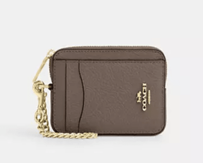 Billetera Coach Pequeña cuero Taupe1