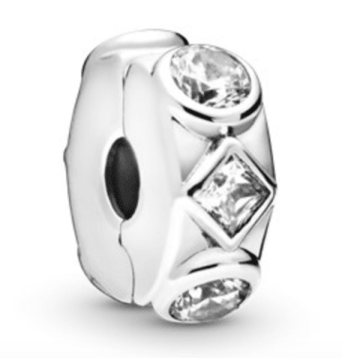 Stopper Pandora circulo y diamantes brillantes plata1