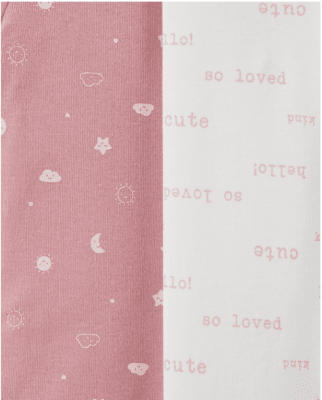 Set 6 bodys Carter´s manga larga rosado