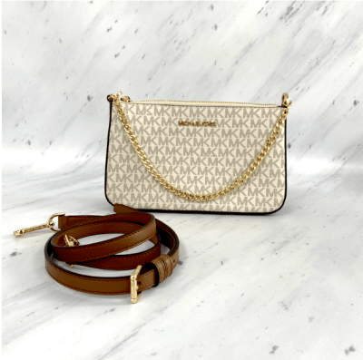 Cartera Michael Kors Crossbody Pouchette monograma2