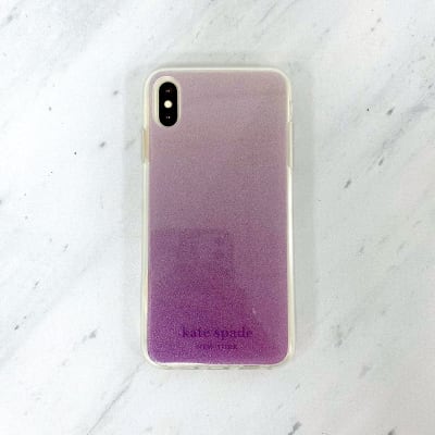 Carcasa Kate Spade brillos morada