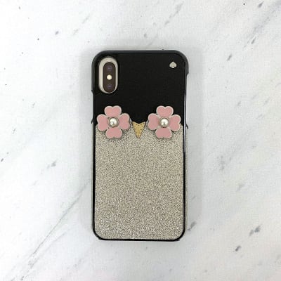 Carcasa Kate Spade pingüino negra