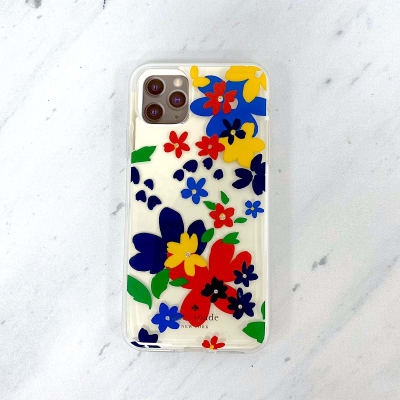 Carcasa Kate Spade transparente flores colores