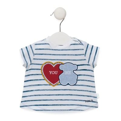 Polera Baby Tous rayas azul