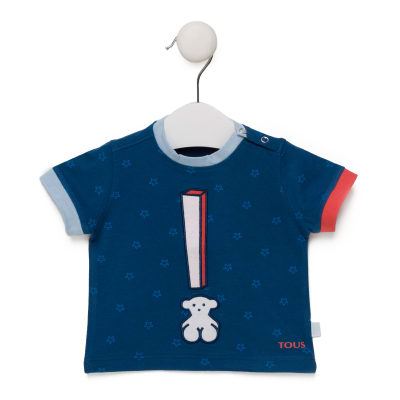 Polera Baby Tous estampada azul