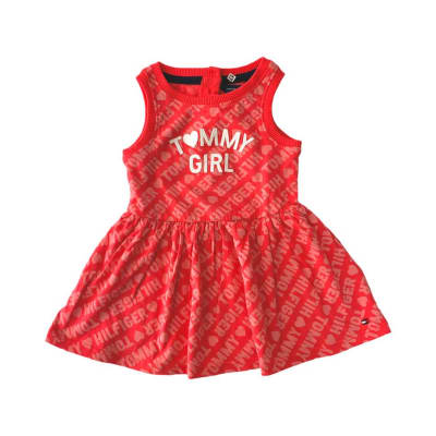 Vestido Tommy Hilfiger Kids letras sandia1
