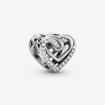 Charm Pandora corazones entrelazados plata1