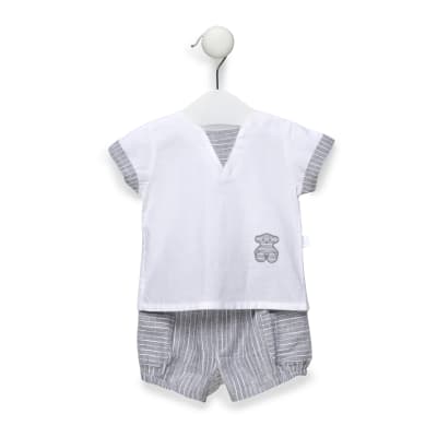 Conjunto Baby Tous camiseta y pantalon corto gris
