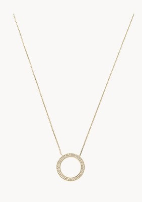 Collar michael kors circulo hueco circones dorado1