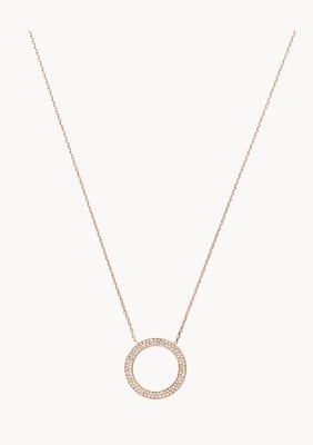 Collar Michael Kors circulo hueco circones rose gold1