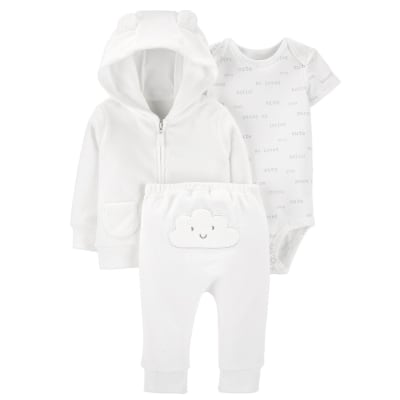 Conjunto Carter´s 3 piezas nube blanco