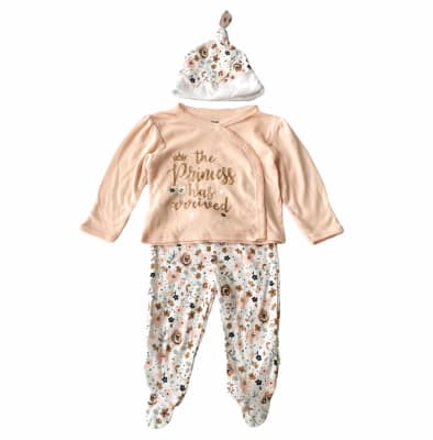 Conjunto Gerber 3 piezas princess organico1