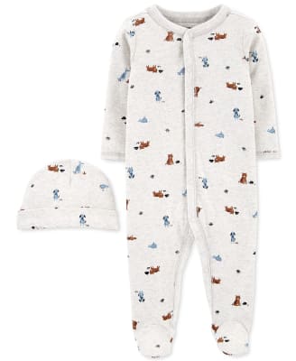 Enterito y gorro Carter's estampado animal1