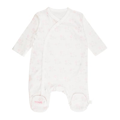 Enterito Baby Tous cruzado rosa estampado estrellita plata1