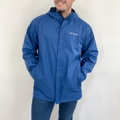 Cortaviento Hombre Columbia impermeable azul1