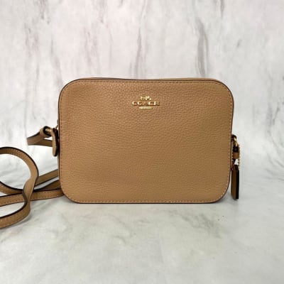 Crossbody Coach camera bag XS beige1