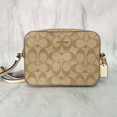 Crossbody Coach camera bag XS monograma beige claro1