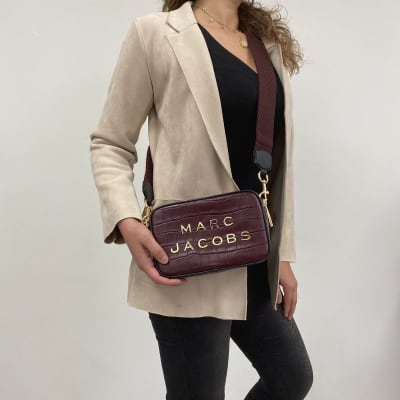 Crossbody Marc Jacobs Syrah burdeo croc1